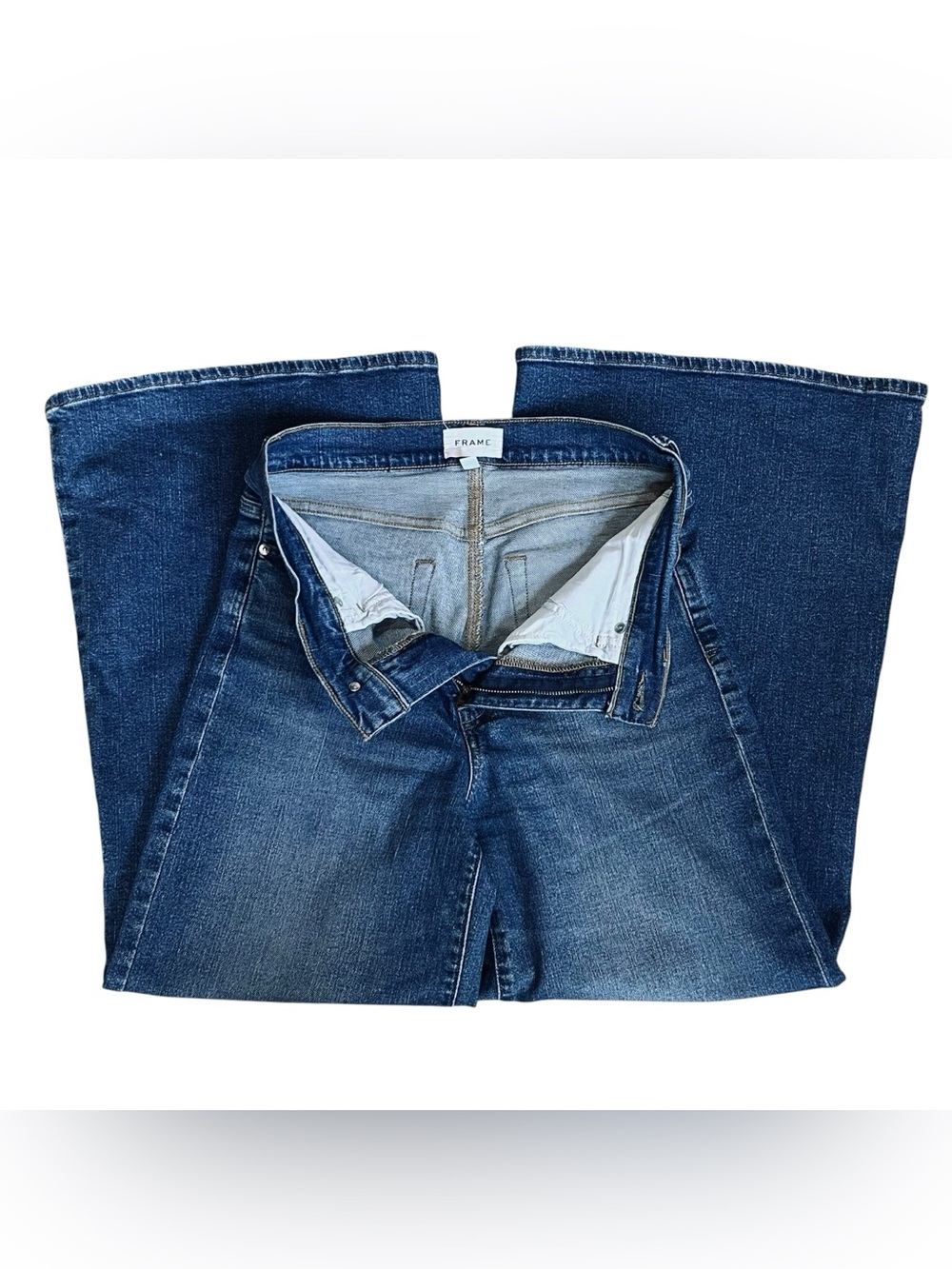 Frame Women’s Sz 28 High Rise Le Palazzo Crop Wide Leg Jeans - Picture 8 of 16
